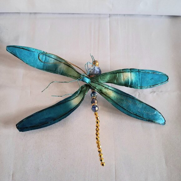 Lot of 4 Blue Dragonfly And Bird Decorations/Ornaments - Picture 3 of 10